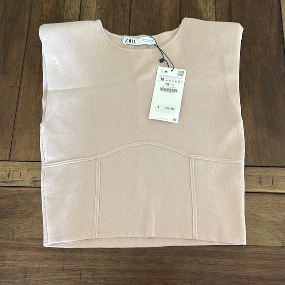 NWT Structured Zara Knit Blouse - Picture 1 of 4